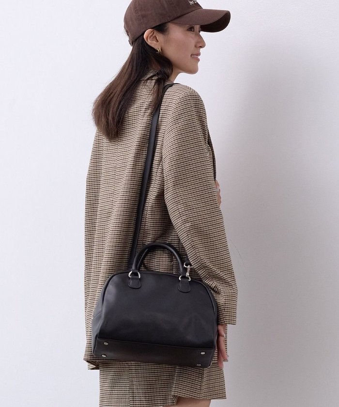 【トプカピ/TOPKAPI】の【TREASURE TOPKAPI】スムースレザー ロゴ ボストン バッグ インテリア・キッズ・メンズ・レディースファッション・服の通販 founy(ファニー) https://founy.com/ ファッション Fashion レディースファッション Fashion for Women バッグ Bags コンパクト Compact, Small Size ショルダー Shoulder, Shoulder Strap シンプル Simple, Minimal ダブル Double, Double-Breasted フォルム Silhouette, Form プリント Print, Printed Pattern ボストン Boston ボストンバッグ Boston Bag, Retro Bag |ID: prp329100004604924 ipo3291000000034269711