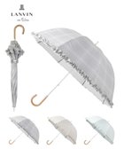 【ムーンバット/MOONBAT】のランバン オン ブルー 晴雨兼用日傘 長傘 ドビー×フリル 遮光 遮熱 UV 人気、トレンドファッション・服の通販 founy(ファニー) ファッション Fashion レディースファッション Fashion for Women レイングッズ・傘・晴雨兼用傘 Umbrellas & Rain Gear フリル Frill, Ruffle ミックス Mix, Mixed Style 傘 Umbrella, Parasol 日傘 Parasol, UV Umbrella thumbnail グレー(グレンチェック)|ID: prp329100004604941 ipo3291000000034629669