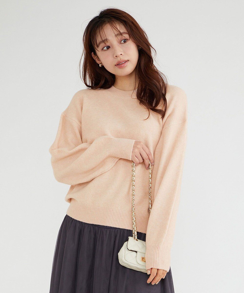 【フェルゥ/Feroux】の【洗える】クルーネックニット プルオーバー インテリア・キッズ・メンズ・レディースファッション・服の通販 founy(ファニー) 　ファッション　Fashion　レディースファッション　Fashion for Women　トップス・カットソー　Cut & Sew Tops　ニット　Knit Tops & Sweaters　カジュアルプルオーバー・ニットトップス　Pullovers & Knit Tops / Casual Pullovers　洗える　Machine Washable　シンプル　Simple, Minimal　セーター　Sweater, Knitwear　トレンド　Trend, Trending Now　ベーシック　Basic, Essential　ミックス　Mix, Mixed Style　A/W・秋冬　Autumn/Winter　ピンク系|ID: prp329100004605016 ipo3291000000033410105