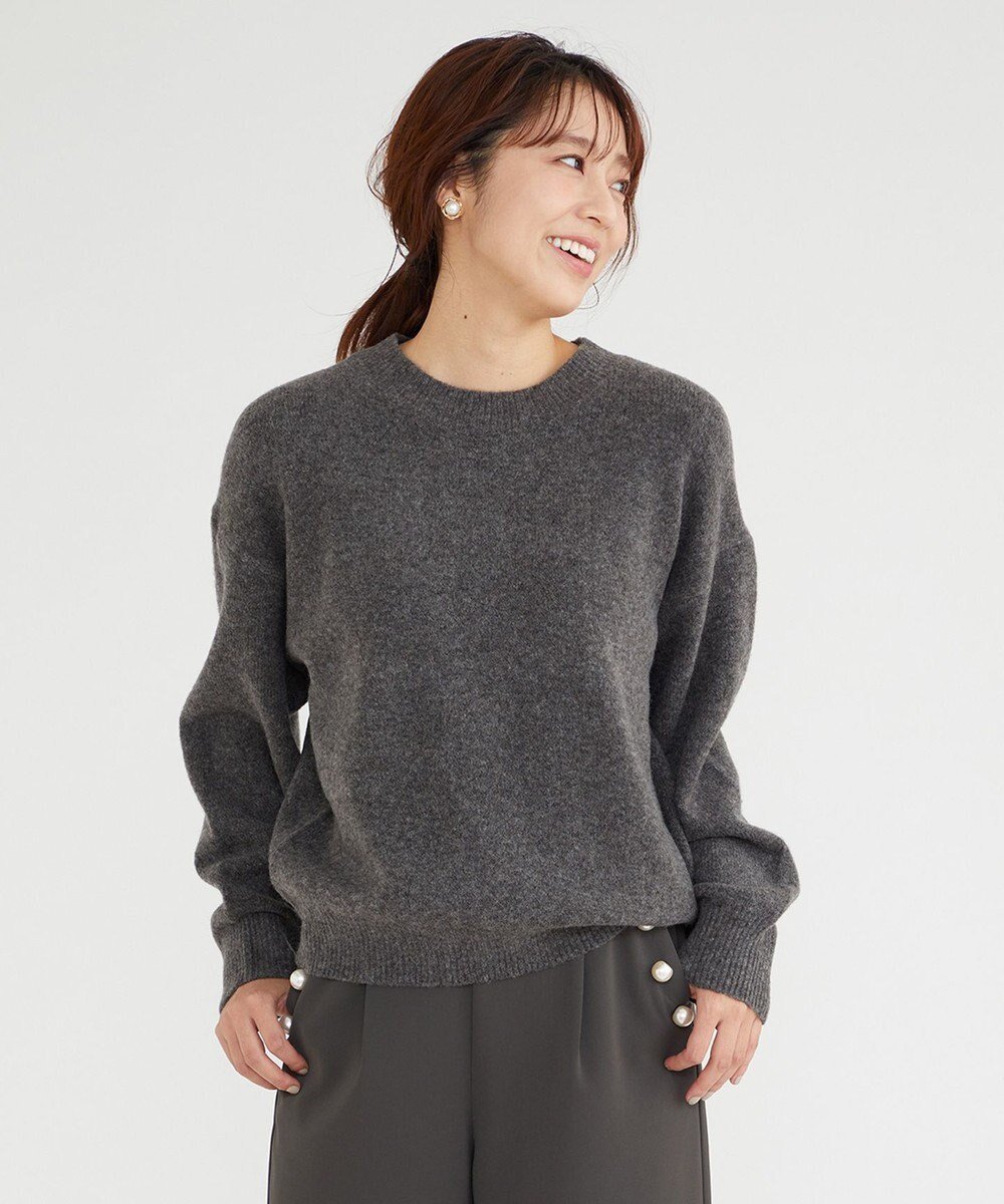 【フェルゥ/Feroux】の【洗える】クルーネックニット プルオーバー インテリア・キッズ・メンズ・レディースファッション・服の通販 founy(ファニー) 　ファッション　Fashion　レディースファッション　Fashion for Women　トップス・カットソー　Cut & Sew Tops　ニット　Knit Tops & Sweaters　カジュアルプルオーバー・ニットトップス　Pullovers & Knit Tops / Casual Pullovers　洗える　Machine Washable　シンプル　Simple, Minimal　セーター　Sweater, Knitwear　トレンド　Trend, Trending Now　ベーシック　Basic, Essential　ミックス　Mix, Mixed Style　A/W・秋冬　Autumn/Winter　グレー系|ID: prp329100004605016 ipo3291000000033410107
