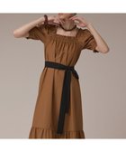 【グレース コンチネンタル/GRACE CONTINENTAL】のギャザーロングワンピース ブラウン|ID: prp329100004605086 ipo3291000000033368601