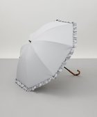 【アウロラ/AURORA】の【WEB・直営店限定】フリル晴雨兼用傘(1段スライドショート) シルバーグレー|ID: prp329100004605089 ipo3291000000033368609