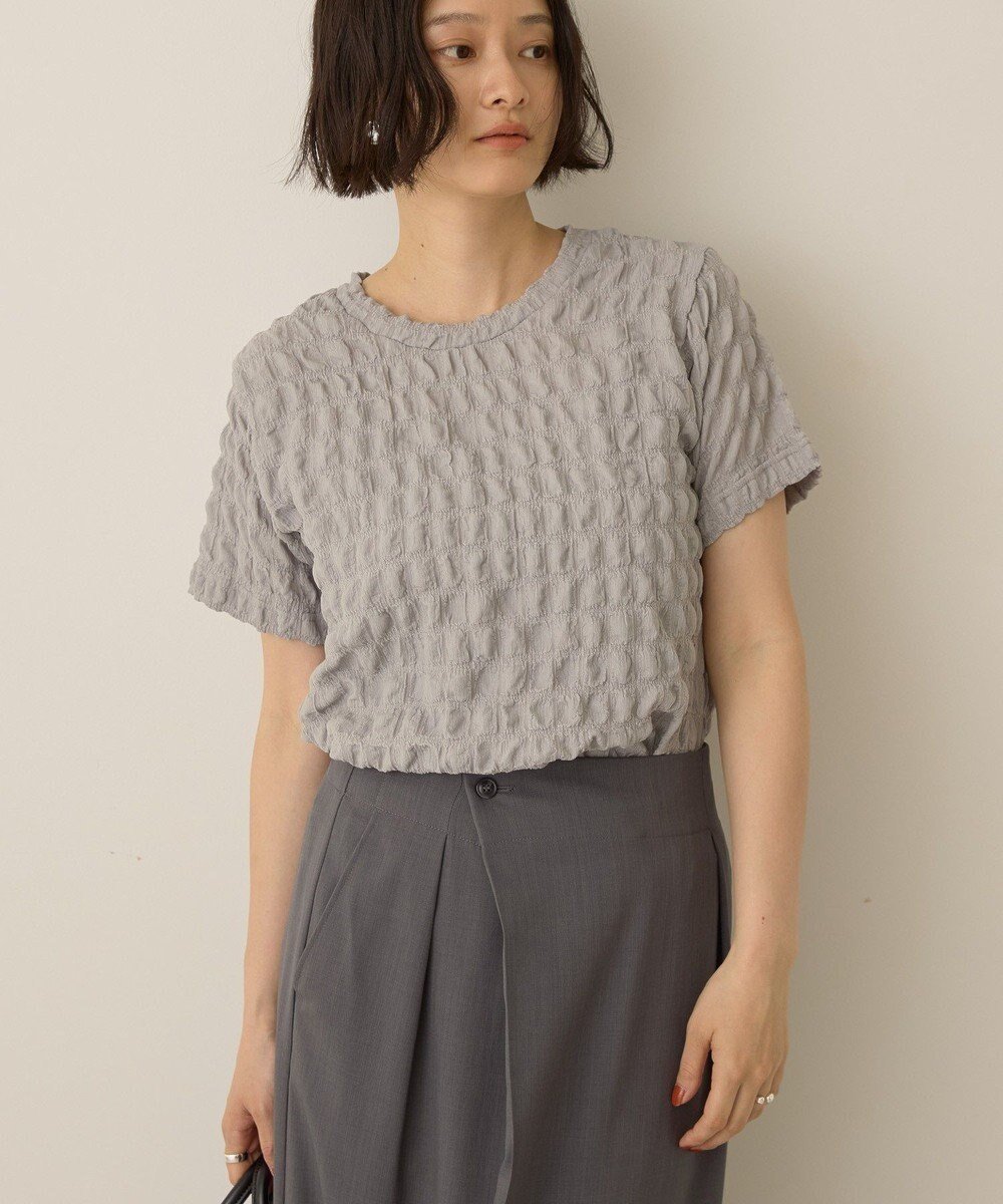 【アメリカンホリック/AMERICAN HOLIC】のポコポコ半袖プルオーバー インテリア・キッズ・メンズ・レディースファッション・服の通販 founy(ファニー) 　ファッション　Fashion　レディースファッション　Fashion for Women　トップス・カットソー　Cut & Sew Tops　シャツ・ブラウス・オフィスカジュアル　Elegant Blouses & Button-Ups　ロングTシャツ・Tシャツ　Longline T-Shirts & Tees　カジュアルプルオーバー・ニットトップス　Pullovers & Knit Tops / Casual Pullovers　カットソー・ベーシックTシャツ　Cut-and-Sewn Tops / Stretch Tees & Basics　カットソー　Cut and Sewn Top　シンプル　Simple, Minimal　フィット　Fit, Slim Fit　半袖　Short Sleeve, Half Sleeve　夏　Summer　春　Spring　S/S・春夏　SS, Spring/Summer, Warm Season　Gray|ID: prp329100004605114 ipo3291000000032776255