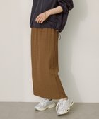 【アメリカンホリック/AMERICAN HOLIC】のシャーリングナロースカート Brown|ID: prp329100004605115 ipo3291000000033406179