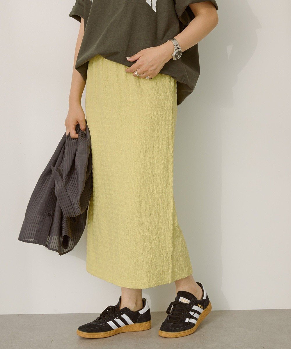 【アメリカンホリック/AMERICAN HOLIC】のシャーリングナロースカート インテリア・キッズ・メンズ・レディースファッション・服の通販 founy(ファニー) 　ファッション　Fashion　レディースファッション　Fashion for Women　スカート　Skirts　おすすめ　Recommended / Our Picks　シンプル　Simple, Minimal　スリット　Slit, Slit Detail　ポケット　Pocket, Pocket Detail　夏　Summer　春　Spring　S/S・春夏　SS, Spring/Summer, Warm Season　Pistachio|ID: prp329100004605115 ipo3291000000033406182