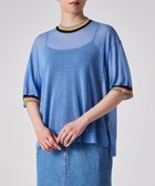 【ポール スミス/Paul Smith】の【洗える】リブストライプ シアーニット サックスブルー|ID: prp329100004605130 ipo3291000000033368681