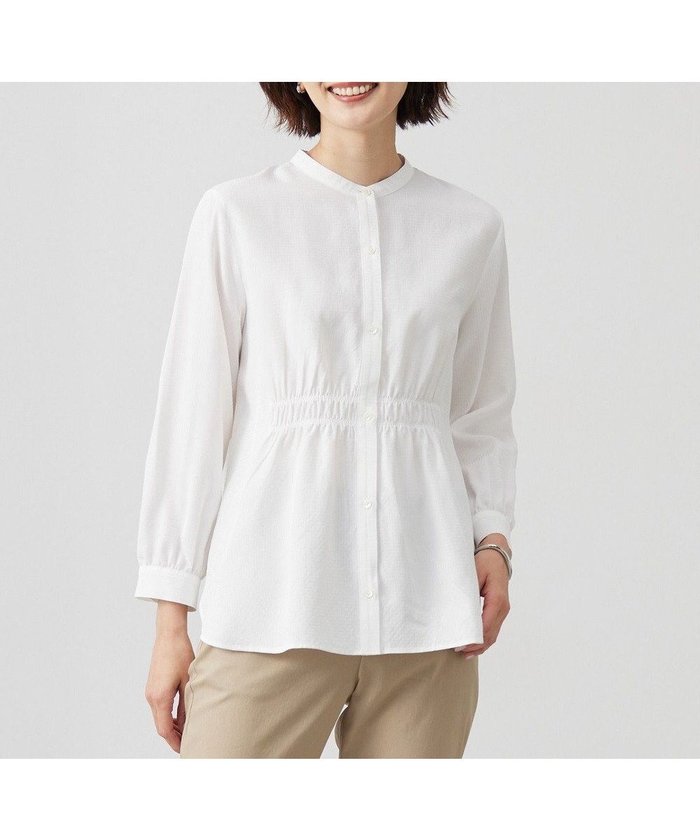 【ジェイ プレス/J.PRESS】の【洗える】アセVisシャドーギンガム シャーリング ブラウス インテリア・キッズ・メンズ・レディースファッション・服の通販 founy(ファニー) https://founy.com/ ファッション Fashion レディースファッション Fashion for Women トップス・カットソー Cut & Sew Tops シャツ・ブラウス・オフィスカジュアル Elegant Blouses & Button-Ups おすすめ Recommended / Our Picks ギャザー Gathered, Ruffled ギンガム Gingham, Gingham Fabric シャドー Shadow, Subtle Pattern シャーリング Shirring, Ruched ドレープ Drape, Draping Fabric ワイド Wide, Wide Fit エレガント 上品 Elegant 夏 Summer 春 Spring S/S・春夏 SS, Spring/Summer, Warm Season 洗える Machine Washable |ID: prp329100004605341 ipo3291000000034826460