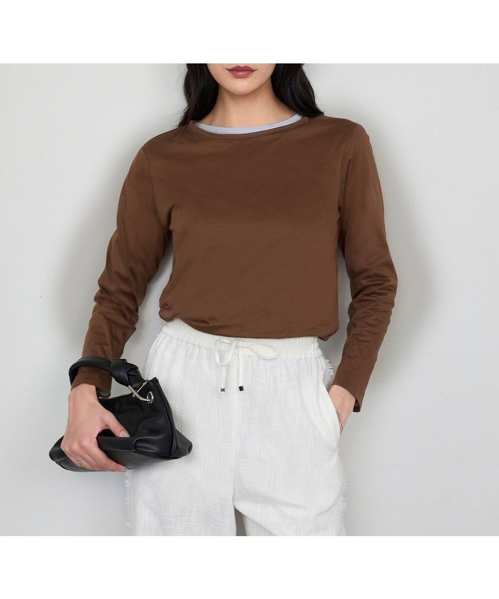 【アイシービー/iCB】の【洗える】46Gハンドレッドジャージー プルオーバー 人気、トレンドファッション・服の通販 founy(ファニー) 　ファッション　Fashion　レディースファッション　Fashion for Women　トップス・カットソー　Cut & Sew Tops　シャツ・ブラウス・オフィスカジュアル　Elegant Blouses & Button-Ups　ロングTシャツ・Tシャツ　Longline T-Shirts & Tees　カジュアルプルオーバー・ニットトップス　Pullovers & Knit Tops / Casual Pullovers　カットソー・ベーシックTシャツ　Cut-and-Sewn Tops / Stretch Tees & Basics　春　Spring　洗える　Machine Washable　カットソー　Cut and Sewn Top　シアー　Sheer, See-Through　ストレッチ　Stretch, Stretchy Fabric　スリーブ　Sleeve, Long Sleeve / Short Sleeve　フィット　Fit, Slim Fit　ロング　Long, Long-Length　S/S・春夏　SS, Spring/Summer, Warm Season　夏　Summer　エレガント 上品　Elegant　2025年　2025　2025春夏・S/S　Spring/Summer 2025 SS25　 other-1|ID: prp329100004605344 ipo3291000000033405293