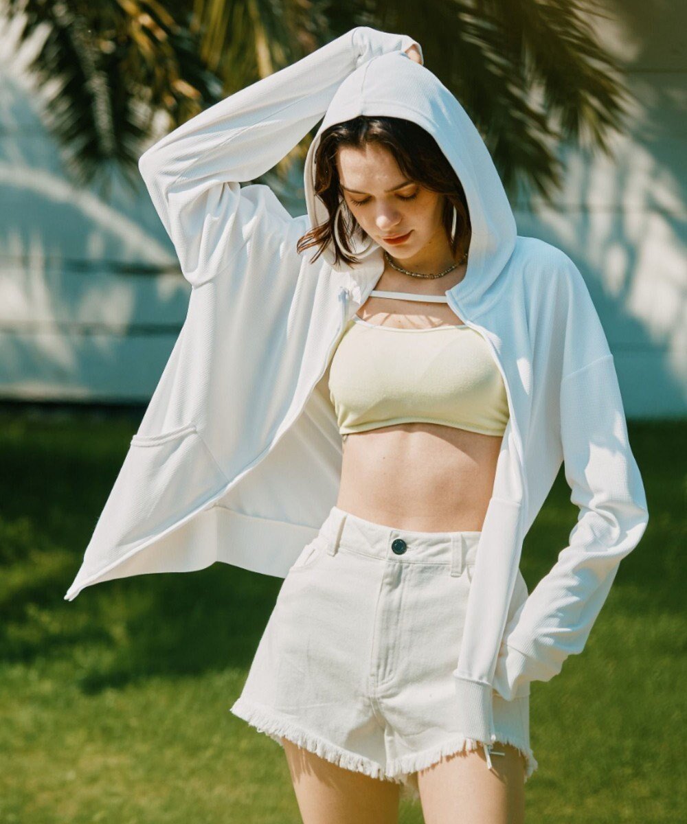 【三愛水着楽園/San-ai Resort】の【UNISEX】【UPF50+】ユニセックス サーマルラッシュパーカー S・M・L 【Reir(レイール)】 人気、トレンドファッション・服の通販 founy(ファニー) 　ファッション　Fashion　レディースファッション　Fashion for Women　水着　Swimwear　レディース水着・ビーチウェア　Swimwear & Beachwear　ユニセックス　Unisex, Genderless　おすすめ　Recommended / Our Picks　サーマル　Thermal, Waffle Knit　シンプル　Simple, Minimal　パーカー　Hoodie, Parka　ビーチ　Beach, Seaside　再入荷　Restock / Back in Stock　夏　Summer　S/S・春夏　SS, Spring/Summer, Warm Season　水着　Swimsuit, Swimwear　A/W・秋冬　Autumn/Winter　 other-1|ID: prp329100004605628 ipo3291000000033301780
