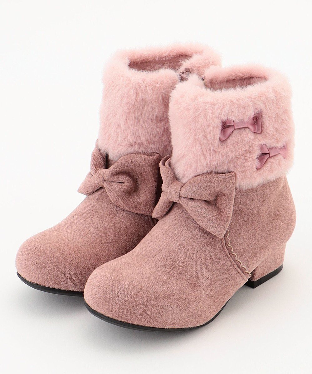 【エニィ/ANY / KIDS】のフェイクファーリボンブーツ インテリア・キッズ・メンズ・レディースファッション・服の通販 founy(ファニー) ファッション Fashion キッズファッション Fashion for Kids スマホ Smartphone, Mobile Device ネコ Cat, Feline Motif 人気 Popular, Best Seller プレート Plate, Dish リボン Ribbon, Bow A/W・秋冬 Autumn/Winter 再入荷 Restock / Back in Stock エレガント 上品 Elegant ピンクベージュ|ID: prp329100004606258 ipo3291000000034337340