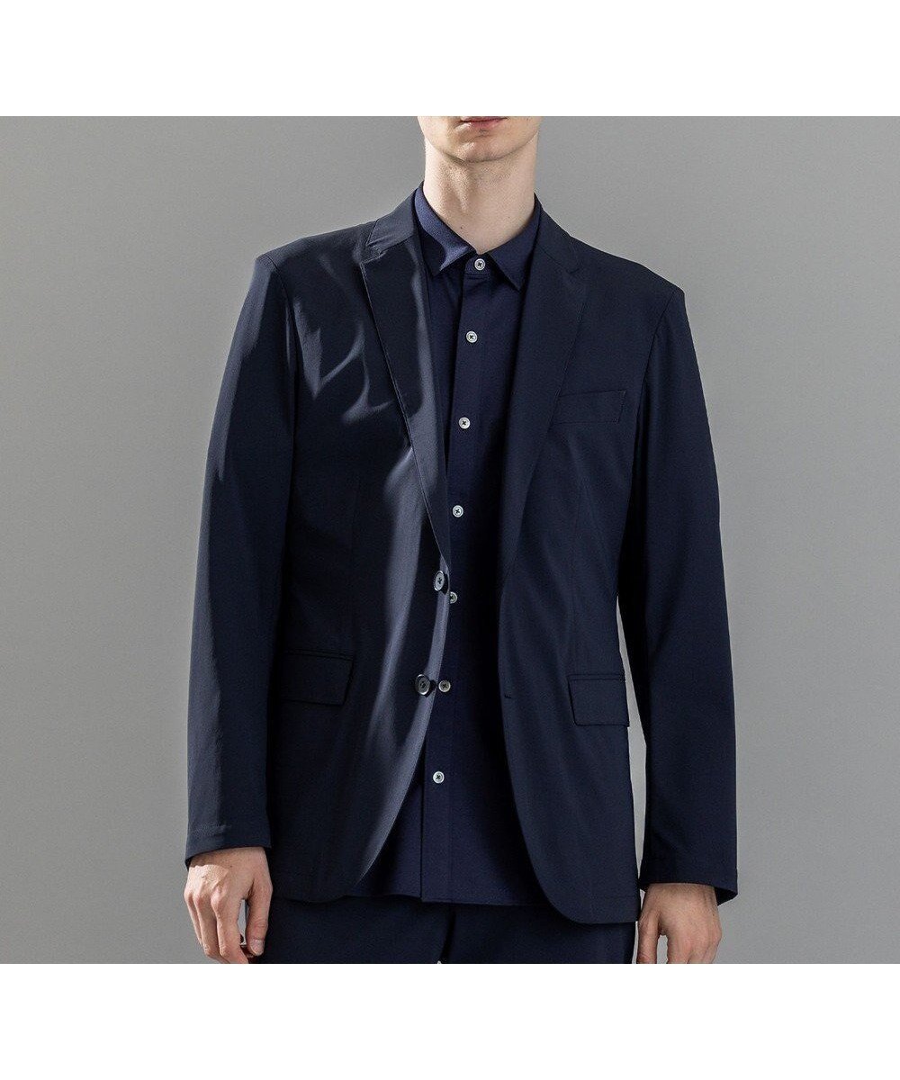 【ジョゼフ オム/JOSEPH HOMME / MEN】の新素材【接触冷感性/防しわ性/ストレッチ/洗える/撥水加工】トリコソリッドストレッチ ジャケット インテリア・キッズ・メンズ・レディースファッション・服の通販 founy(ファニー) 　ファッション　Fashion　メンズファッション　Fashion for Men　アウター　Men's Coats Outerwear　テーラードジャケット　Tailored Jackets & Blazers　洗える　Machine Washable　ジャケット　Jacket, Outerwear　ストレッチ　Stretch, Stretchy Fabric　セットアップ　Set-Up, Coordinated Outfit　センター　Center, Center Line　ファブリック　Fabric, Textile　フラップ　Flap, Flap Pocket　フロント　Front, Front Design　ベーシック　Basic, Essential　ポケット　Pocket, Pocket Detail　リラックス　Relax, Relaxed Fit　A/W・秋冬　Autumn/Winter　夏　Summer　ビジネス 仕事 通勤　Business / Work / Commuting　ネイビー系|ID: prp329100004606292 ipo3291000000032850576