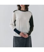【ベイジ,/BEIGE,】の【洗える】BURNET / カラーミックスクルーネックトップス Ecru×Khaki×Navy|ID: prp329100004606369 ipo3291000000033604736