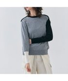 【ベイジ,/BEIGE,】の【洗える】BURNET / カラーミックスクルーネックトップス Grey×Black×Ecru|ID: prp329100004606369 ipo3291000000033604738