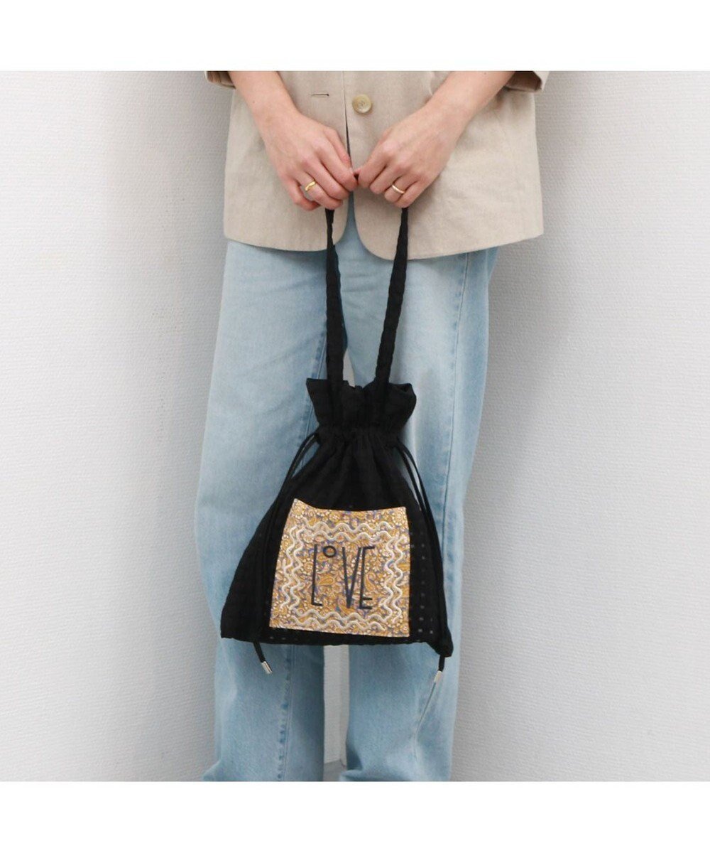 【アンビリオン/UNBILLION】のカシュカシュ cachecache / アソート生地LOVE巾着バッグ 人気、トレンドファッション・服の通販 founy(ファニー) 　ファッション　Fashion　レディースファッション　Fashion for Women　バッグ　Bags　カラフル　Colorful Design　巾着　Drawstring Bag, Kinchaku　財布　Wallet, Purse　チュール　Tulip, Tulip Motif　ハンド　Hand, Handmade　ポケット　Pocket, Pocket Detail　ミックス　Mix, Mixed Style　モチーフ　Motif, Design Theme　レース　Lace, Lace Fabric　再入荷　Restock / Back in Stock　 other-1|ID: prp329100004606651 ipo3291000000032873834