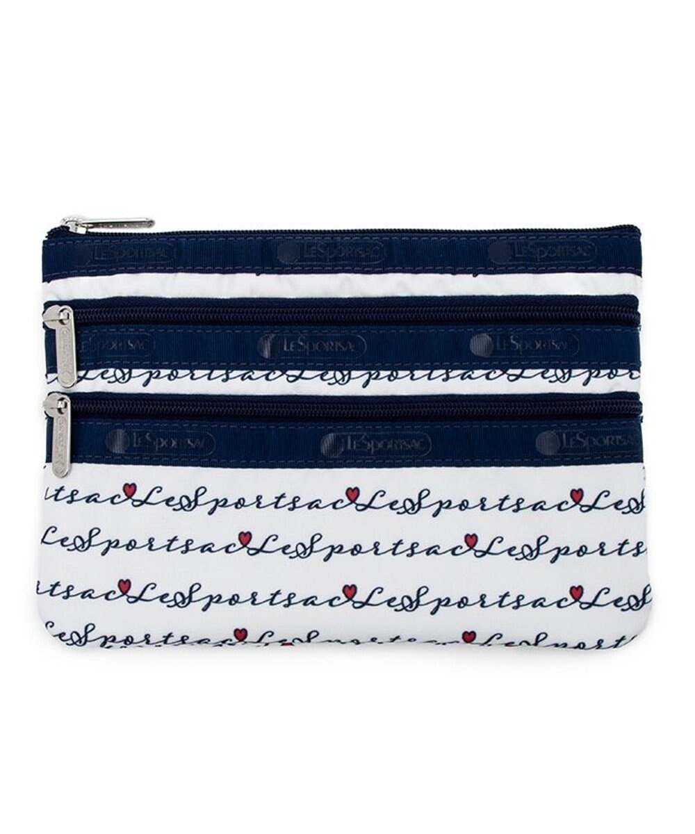 【レスポートサック/LeSportsac】の3ZIP COSMETIC/マリンロゴボーダー 人気、トレンドファッション・服の通販 founy(ファニー) 　ファッション　Fashion　レディースファッション　Fashion for Women　ミニ財布・二つ折り財布　Wallets & Card Cases　ポーチ&ミニバッグ　Pouches & Mini Bags　スリム　Slim, Slim Fit　フラット　Flat, Flat Shoes　ボーダー　Border, Stripe　ポケット　Pocket, Pocket Detail　ポーチ　Pouch, Small Case　旅行　Travel　財布　Wallet, Purse　 other-1|ID: prp329100004606785 ipo3291000000033631053