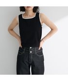 【グリーンパークス/Green Parks】の・ELENCARE DUE バイカラーニットタンク Black|ID: prp329100004606841 ipo3291000000033067633