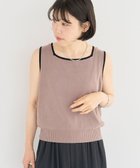 【グリーンパークス/Green Parks】の・ELENCARE DUE バイカラーニットタンク Dark Beige|ID: prp329100004606841 ipo3291000000033067636