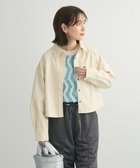 【グリーンパークス/Green Parks】のショート丈フェイクレザーシャツ Ecru|ID: prp329100004606858 ipo3291000000033067687
