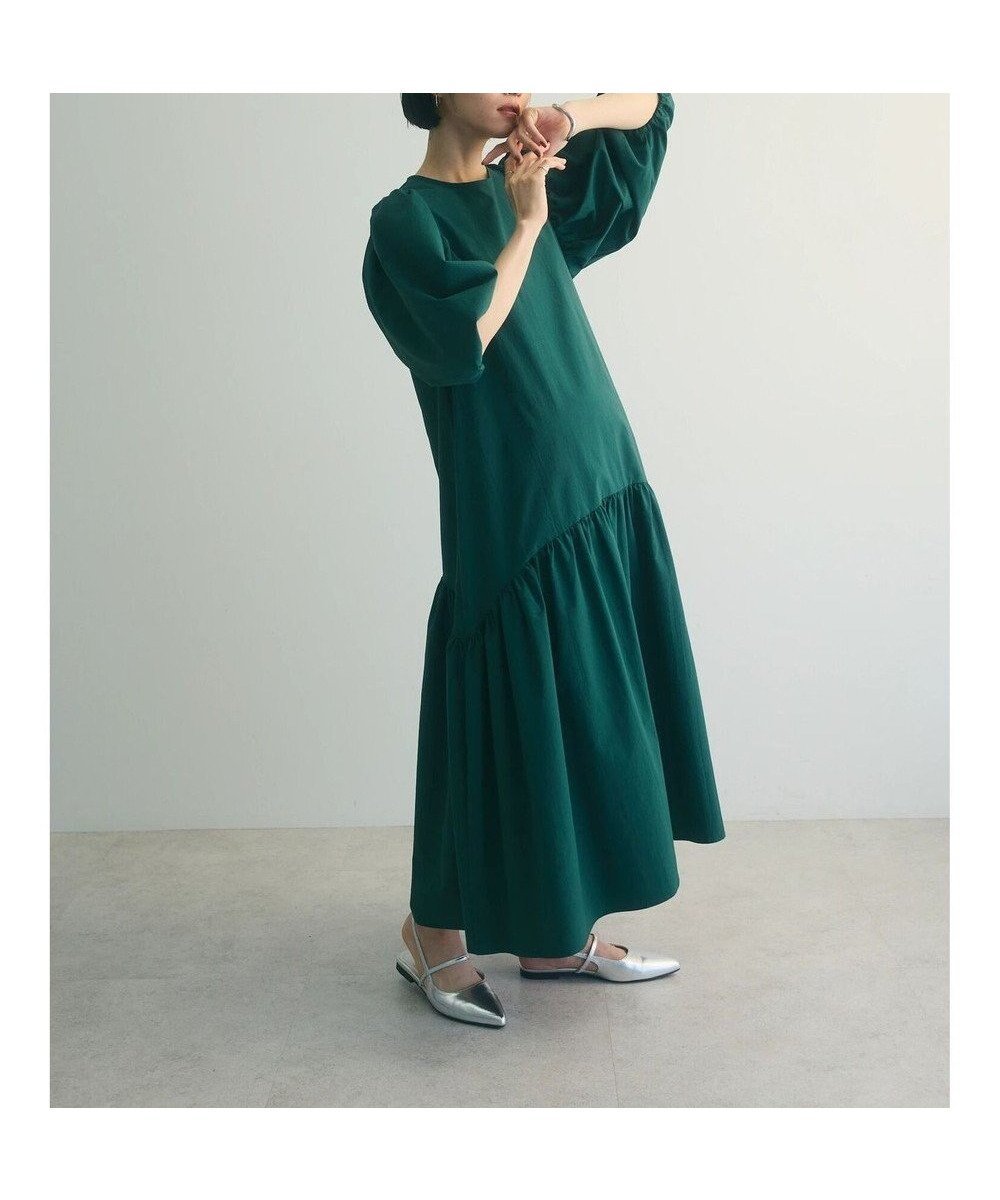【グリーンパークス/Green Parks】のarmonia.ボリュームギャザーワンピース インテリア・キッズ・メンズ・レディースファッション・服の通販 founy(ファニー) 　ファッション　Fashion　レディースファッション　Fashion for Women　ワンピース　Dresses　ギャザー　Gathered, Ruffled　フェミニン　Feminine, Girly　フレア　Flare, Flared　ポケット　Pocket, Pocket Detail　エレガント 上品　Elegant　夏　Summer　S/S・春夏　SS, Spring/Summer, Warm Season　A/W・秋冬　Autumn/Winter　Green|ID: prp329100004606875 ipo3291000000033067741