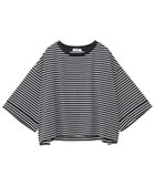 【アースミュージックアンドエコロジー/earth music&ecology】の【接触冷感】バックギャザーTee Border Black|ID: prp329100004606921 ipo3291000000033296710