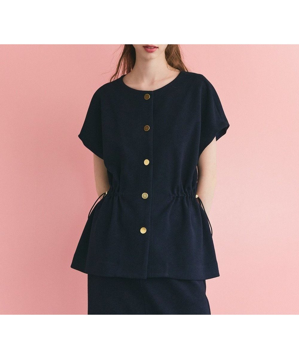 【グレース コンチネンタル/GRACE CONTINENTAL】のダブルクロスジャージトップ インテリア・キッズ・メンズ・レディースファッション・服の通販 founy(ファニー) 　ファッション　Fashion　レディースファッション　Fashion for Women　トップス・カットソー　Cut & Sew Tops　シャツ・ブラウス・オフィスカジュアル　Elegant Blouses & Button-Ups　ロングTシャツ・Tシャツ　Longline T-Shirts & Tees　カットソー・ベーシックTシャツ　Cut-and-Sewn Tops / Stretch Tees & Basics　エレガント 上品　Elegant　春　Spring　カットソー　Cut and Sewn Top　ジャケット　Jacket, Outerwear　セットアップ　Set-Up, Coordinated Outfit　フラット　Flat, Flat Shoes　フロント　Front, Front Design　ペンシル　Pencil, Pencil Skirt　S/S・春夏　SS, Spring/Summer, Warm Season　おすすめ　Recommended / Our Picks　夏　Summer　ネイビー|ID: prp329100004607013 ipo3291000000033368692