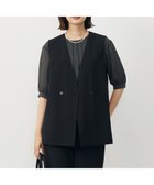 【ジェイ プレス/J.PRESS】の【洗える・吸水速乾・接触冷感・セットアップ対応】Light ジョーゼット ジレ ブラック系|ID: prp329100004607036 ipo3291000000033689992