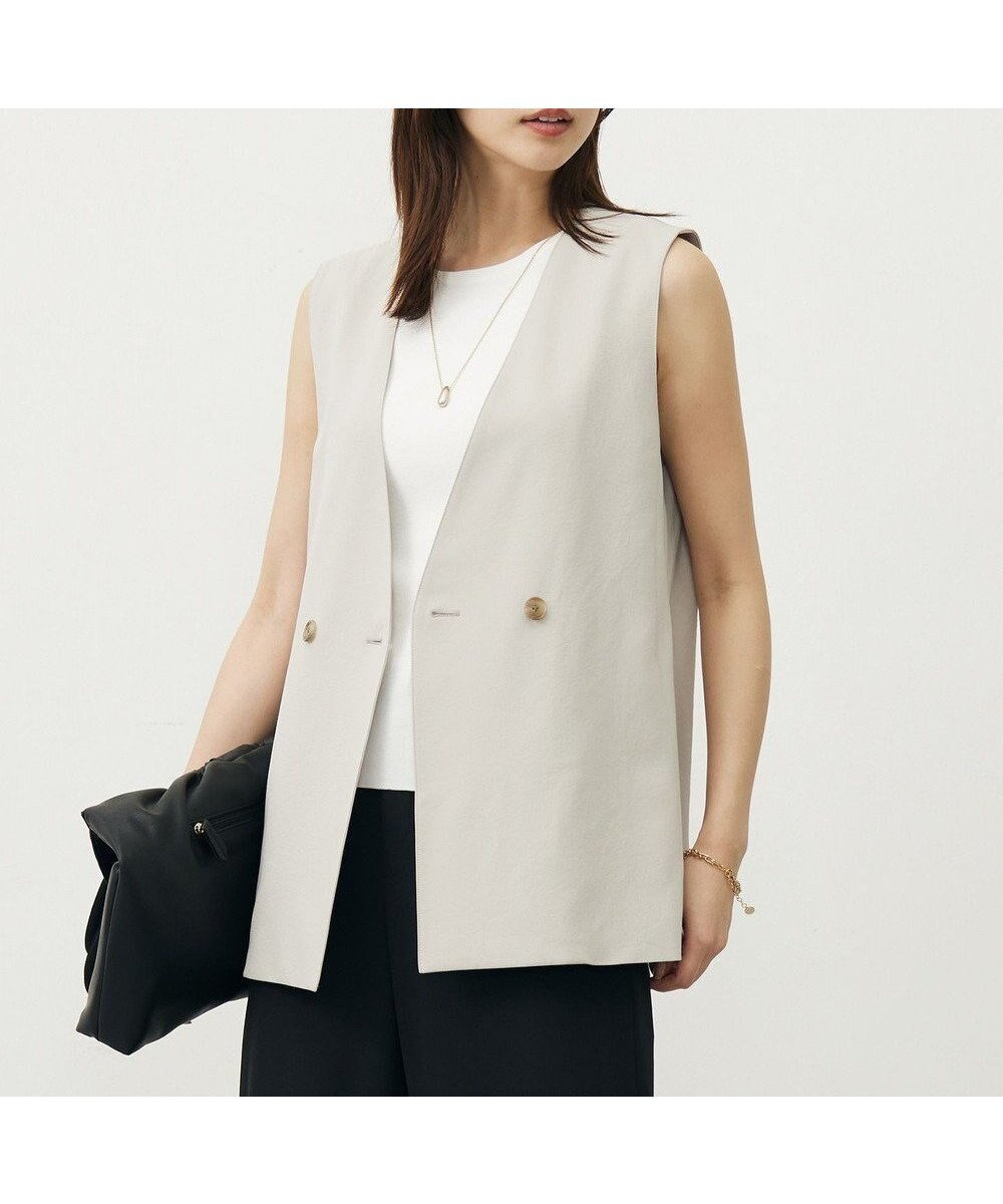 【ジェイ プレス/J.PRESS】の【洗える・吸水速乾・接触冷感・セットアップ対応】Light ジョーゼット ジレ インテリア・キッズ・メンズ・レディースファッション・服の通販 founy(ファニー) 　ファッション　Fashion　レディースファッション　Fashion for Women　アウター　Coat / Outerwear Collection　レディースジャケット・軽アウター　Jackets　インナー　Innerwear　春　Spring　洗える　Machine Washable　クラシカル　Classical, Vintage-Inspired　クール　Cool, Chic　吸水　Absorbent, Quick-Dry　ジャケット　Jacket, Outerwear　ジョーゼット　Georgette, Semi-Sheer Fabric　ストレッチ　Stretch, Stretchy Fabric　セットアップ　Set-Up, Coordinated Outfit　ドレープ　Drape, Draping Fabric　ベーシック　Basic, Essential　ロング　Long, Long-Length　S/S・春夏　SS, Spring/Summer, Warm Season　夏　Summer　エレガント 上品　Elegant　ベージュ系|ID: prp329100004607036 ipo3291000000036254870