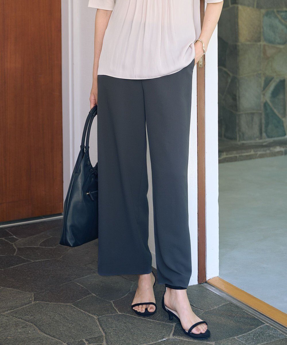 【ジェイ プレス/J.PRESS】の【洗える・吸水速乾・接触冷感・セットアップ対応】Light ジョーゼット ワイド パンツ インテリア・キッズ・メンズ・レディースファッション・服の通販 founy(ファニー) 　ファッション　Fashion　レディースファッション　Fashion for Women　セットアップ　Matching Sets　レディースパンツ・ボトムス　Pants & Trousers / Bottoms　春　Spring　洗える　Machine Washable　吸水　Absorbent, Quick-Dry　ジョーゼット　Georgette, Semi-Sheer Fabric　ストレッチ　Stretch, Stretchy Fabric　セットアップ　Set-Up, Coordinated Outfit　ベーシック　Basic, Essential　ポケット　Pocket, Pocket Detail　リラックス　Relax, Relaxed Fit　ワイド　Wide, Wide Fit　S/S・春夏　SS, Spring/Summer, Warm Season　夏　Summer　エレガント 上品　Elegant　スレート系|ID: prp329100004607041 ipo3291000000033176094