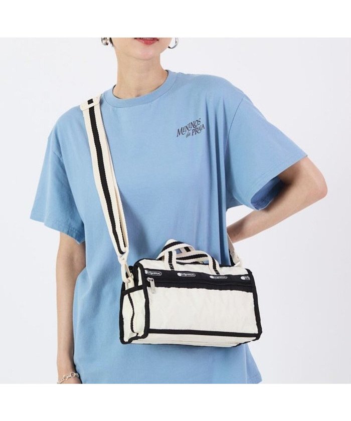 【レスポートサック/LeSportsac】のMINI DUFFEL CROSSBODY/スペクテイターサンドバー/ブラック インテリア・キッズ・メンズ・レディースファッション・服の通販 founy(ファニー) https://founy.com/ ファッション Fashion レディースファッション Fashion for Women アウトドア Outdoor Clothing 軽量 Lightweight, Ultra Light シンプル Simple, Minimal 財布 Wallet, Purse プリント Print, Printed Pattern ボストン Boston ボストンバッグ Boston Bag, Retro Bag ポケット Pocket, Pocket Detail ポシェット Pochette, Mini Bag ラップ Wrap, Wrap Design おすすめ Recommended / Our Picks 旅行 Travel |ID: prp329100004607109 ipo3291000000033367925