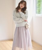 【フェルゥ/Feroux】の【洗える】ニット×フレアスカート セットアップ ライトグレー系|ID: prp329100004607309 ipo3291000000033661252
