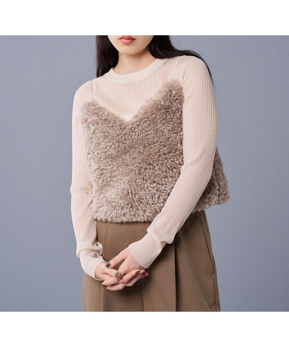 【アンクレイヴ/uncrave】の【手洗い可】シープライク ファー ビスチェ(uncrave STANDARD) インテリア・キッズ・メンズ・レディースファッション・服の通販 founy(ファニー) 　ファッション　Fashion　レディースファッション　Fashion for Women　トップス・カットソー　Cut & Sew Tops　シャツ・ブラウス・オフィスカジュアル　Elegant Blouses & Button-Ups　ビスチェ　Bustiers & Corset Tops / Layered Bustier Style　キャミソール　Camisole, Spaghetti Strap Top　シンプル　Simple, Minimal　ビスチェ　Bustier, Corset Top　フェイクファー　Faux Fur, Imitation Fur　ベーシック　Basic, Essential　冬　Winter / This Winter　A/W・秋冬　Autumn/Winter　おすすめ　Recommended / Our Picks　夏　Summer　グレージュ|ID: prp329100004607490 ipo3291000000033680950