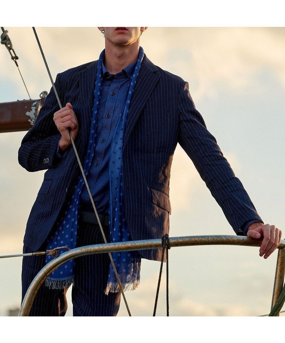 【ジョセフ アブード/JOSEPH ABBOUD / MEN】の【清涼/軽量/ストレッチ】ミックスリネンストライプジャケット 人気、トレンドファッション・服の通販 founy(ファニー) 　ファッション　Fashion　メンズファッション　Fashion for Men　アウター　Men's Coats Outerwear　テーラードジャケット　Tailored Jackets & Blazers　ジャケット　Jacket, Outerwear　ストライプ　Stripe, Striped Pattern　ストレッチ　Stretch, Stretchy Fabric　スマート　Smart, Elegant　プリント　Print, Printed Pattern　ポケット　Pocket, Pocket Detail　リネン　Linen, Linen Fabric　夏　Summer　春　Spring　S/S・春夏　SS, Spring/Summer, Warm Season　軽量　Lightweight, Ultra Light　 other-1|ID: prp329100004609203 ipo3291000000032990408