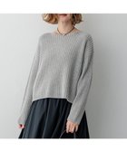 【23区/NIJYUSANKU】の【Oggi2月号掲載/洗える】カシミヤブレンド クロップド ニット ライトグレー系|ID: prp329100004609229 ipo3291000000033404912