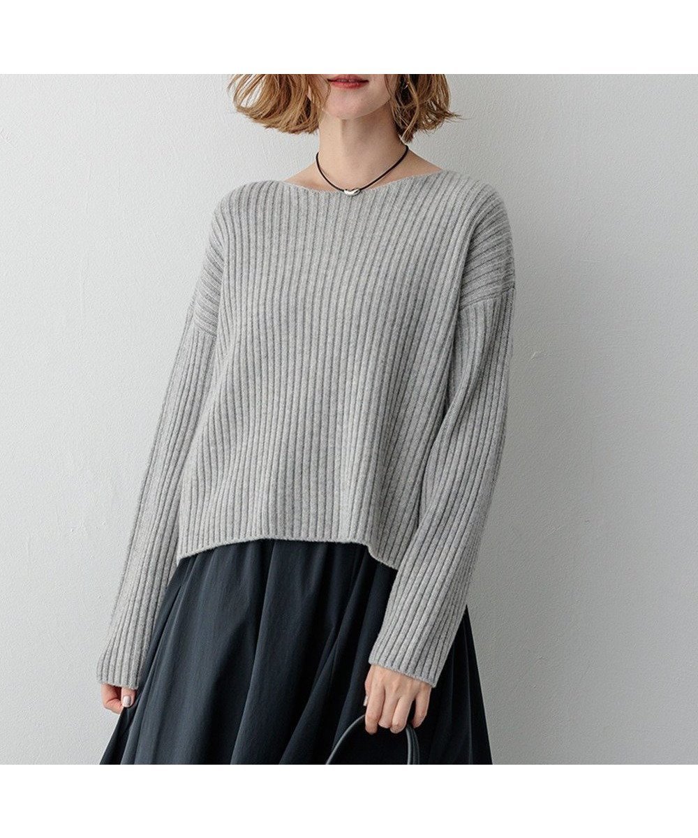 【23区/NIJYUSANKU】の【Oggi2月号掲載/洗える】カシミヤブレンド クロップド ニット インテリア・キッズ・メンズ・レディースファッション・服の通販 founy(ファニー) 　雑誌掲載アイテム　Magazine Picks & Fashion Features　ファッション雑誌　Fashion Magazines　オッジ　Oggi　ファッション　Fashion　レディースファッション　Fashion for Women　トップス・カットソー　Cut & Sew Tops　ニット　Knit Tops & Sweaters　イタリア　Italy　洗える　Machine Washable　カットソー　Cut and Sewn Top　クロップド　Cropped, Short Length　セーター　Sweater, Knitwear　雑誌　Magazine, Fashion Magazine　2月号　February Issue, Feb. Edition　バランス　Balance, Style Balance　フェミニン　Feminine, Girly　ワイド　Wide, Wide Fit　A/W・秋冬　Autumn/Winter　冬　Winter / This Winter　2024年　2024　2024-2025秋冬・A/W　Autumn/Winter 2024–25 AW24–25　ライトグレー系|ID: prp329100004609229 ipo3291000000033404912
