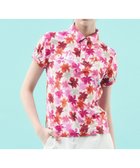 【23区 ゴルフ/NIJYUSANKU GOLF】の【WOMEN】【UVカット】草花柄プリントポロシャツ ワイン系5|ID: prp329100004609233 ipo3291000000034664539