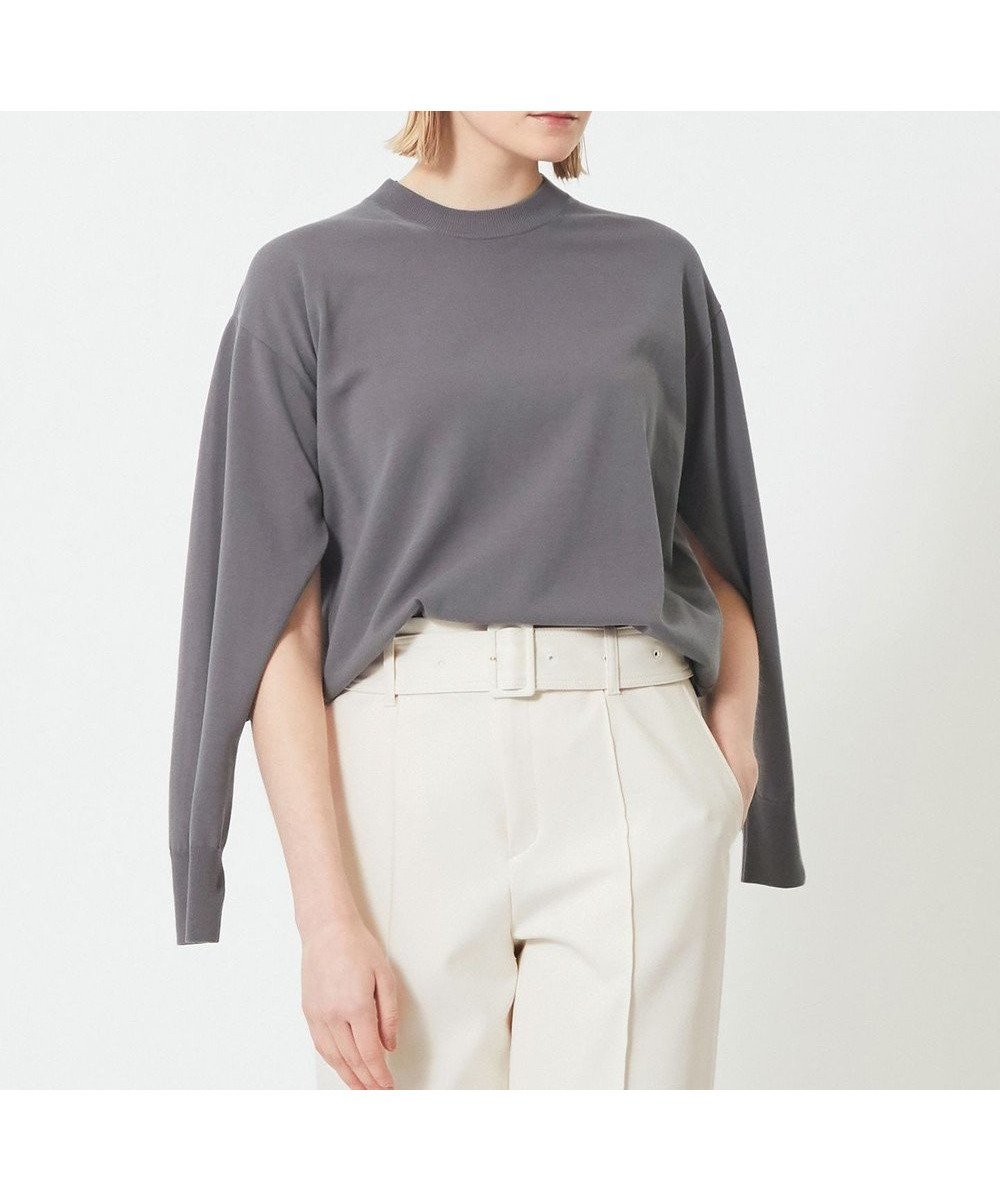 【ベイジ,/BEIGE,】の【VERY3月号掲載】PIERIS / クルーネックニット インテリア・キッズ・メンズ・レディースファッション・服の通販 founy(ファニー) 　雑誌掲載アイテム　Magazine Picks & Fashion Features　ファッション雑誌　Fashion Magazines　ヴェリィ　VERY　ファッション　Fashion　レディースファッション　Fashion for Women　トップス・カットソー　Cut & Sew Tops　ニット　Knit Tops & Sweaters　2023年　2023　2023春夏・S/S　Spring/Summer 2023 SS23　3月号　March Issue　スリット　Slit, Slit Detail　セーター　Sweater, Knitwear　バランス　Balance, Style Balance　ベーシック　Basic, Essential　夏　Summer　春　Spring　S/S・春夏　SS, Spring/Summer, Warm Season　雑誌　Magazine, Fashion Magazine　Slate|ID: prp329100004609252 ipo3291000000033553113