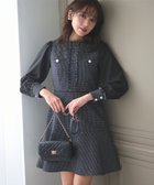 【フェルゥ/Feroux】の【洗える】ツイードコンビミディ ワンピース ブラック系|ID: prp329100004609255 ipo3291000000034355276