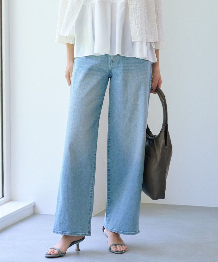 【ジェイ プレス/J.PRESS】の【洗える】BASIC STRETCH DENIM ワイド ストレート デニム インテリア・キッズ・メンズ・レディースファッション・服の通販 founy(ファニー) https://founy.com/ ファッション Fashion レディースファッション Fashion for Women パンツ Pants & Trousers デニムパンツ・ジーンズ・美脚デニム Denim Jeans & Pants インディゴ Indigo Denim ヴィンテージ Vintage Style 洗える Machine Washable コンパクト Compact, Small Size ストレッチ Stretch, Stretchy Fabric ストレート Straight, Straight Cut デニム Denim, Jeans Material トレンド Trend, Trending Now ブリーチ Bleach, Washed Finish ポケット Pocket, Pocket Detail ユーズド Used, Vintage-Look ワイド Wide, Wide Fit A/W・秋冬 Autumn/Winter S/S・春夏 SS, Spring/Summer, Warm Season 夏 Summer エレガント 上品 Elegant |ID: prp329100004609311 ipo3291000000033153007