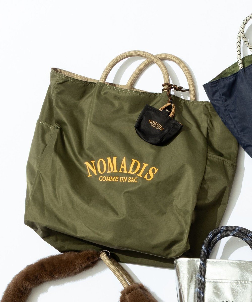 【23区/NIJYUSANKU】のNOMADIS SAC2 16mm リバーシブル トートバッグ インテリア・キッズ・メンズ・レディースファッション・服の通販 founy(ファニー) 　ファッション　Fashion　レディースファッション　Fashion for Women　バッグ　Bags　キャンバス　Canvas, Canvas Fabric　シンプル　Simple, Minimal　タンブラー　Tumbler, Travel Mug　人気　Popular, Best Seller　ポケット　Pocket, Pocket Detail　リバーシブル　Reversible, Two-Sided　2025年　2025　2025-2026秋冬・A/W　Autumn/Winter 2025–26 AW25–26　カーキ系|ID: prp329100004609320 ipo3291000000033067957