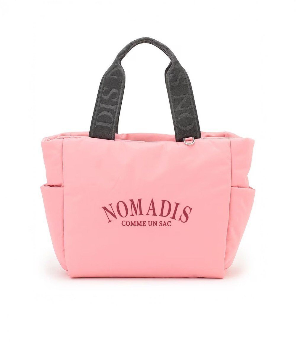 【23区/NIJYUSANKU】のNOMADIS SAC2 PADDED W トートバッグ インテリア・キッズ・メンズ・レディースファッション・服の通販 founy(ファニー) 　ファッション　Fashion　レディースファッション　Fashion for Women　バッグ　Bags　キャンバス　Canvas, Canvas Fabric　ショルダー　Shoulder, Shoulder Strap　シンプル　Simple, Minimal　チャーム　Charm, Pendant　フォルム　Silhouette, Form　フロント　Front, Front Design　プリント　Print, Printed Pattern　ラップ　Wrap, Wrap Design　ラバー　Rubber, Rubber Sole　2025年　2025　2025-2026秋冬・A/W　Autumn/Winter 2025–26 AW25–26　ピンク系|ID: prp329100004609324 ipo3291000000033036321
