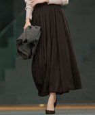 【23区/NIJYUSANKU】の【洗える】シアービエラ ギャザー スカート ダークブラウン系|ID: prp329100004609351 ipo3291000000033544586
