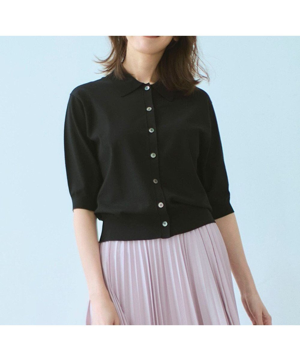 【23区/NIJYUSANKU】の【洗える/吊り干しOK】ヴィスコースストレッチ ポロニット カーディガン インテリア・キッズ・メンズ・レディースファッション・服の通販 founy(ファニー) ファッション Fashion レディースファッション Fashion for Women トップス・カットソー Cut & Sew Tops ニット Knit Tops & Sweaters カーディガン・羽織り Layered Style Cardigans インナー Innerwear 洗える Machine Washable カットソー Cut and Sewn Top カーディガン Cardigan, Knitwear ストレッチ Stretch, Stretchy Fabric 人気 Popular, Best Seller フェミニン Feminine, Girly リラックス Relax, Relaxed Fit A/W・秋冬 Autumn/Winter おすすめ Recommended / Our Picks エレガント 上品 Elegant 2025年 2025 2025-2026秋冬・A/W Autumn/Winter 2025–26 AW25–26 ブラック系|ID: prp329100004609352 ipo3291000000033952411