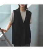 【23区/NIJYUSANKU】の【洗える/吊り干しOK】ヴィスコースストレッチ ニットベスト ブラック系|ID: prp329100004609362 ipo3291000000035608099