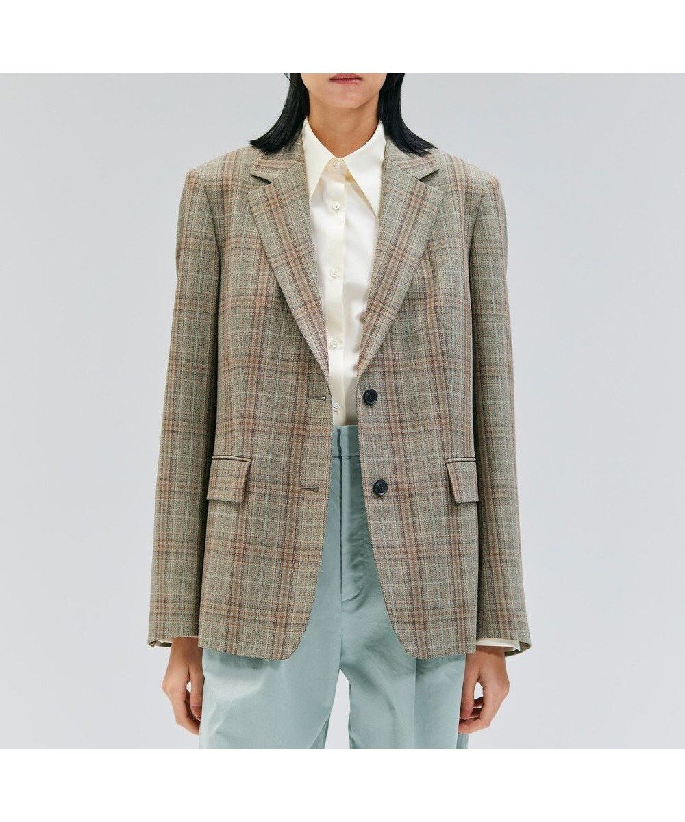【ベイジ,/BEIGE,】の【Oggi 8月号掲載】SELMA / チェックウールテーラードジャケット 人気、トレンドファッション・服の通販 founy(ファニー) 　雑誌掲載アイテム　Magazine Picks & Fashion Features　ファッション雑誌　Fashion Magazines　オッジ　Oggi　ファッション　Fashion　レディースファッション　Fashion for Women　アウター　Coat / Outerwear Collection　レディースジャケット・軽アウター　Jackets　テーラードジャケット / 通勤・きれいめスタイル　Tailored Jackets & Blazers　8月号　August Issue, Aug. Edition　クラシカル　Classical, Vintage-Inspired　ジャケット　Jacket, Outerwear　セットアップ　Set-Up, Coordinated Outfit　チェック　Check, Plaid, Tartan　デニム　Denim, Jeans Material　ミックス　Mix, Mixed Style　ロング　Long, Long-Length　A/W・秋冬　Autumn/Winter　ビジネス 仕事 通勤　Business / Work / Commuting　雑誌　Magazine, Fashion Magazine　 other-1|ID: prp329100004609380 ipo3291000000033066338