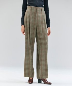 【ベイジ,/BEIGE,】 SELMA / チェックウールハイウエストタックパンツ人気、トレンドファッション・服の通販 founy(ファニー) ファッション Fashion レディースファッション Fashion for Women パンツ Pants & Trousers クラシカル Classical, Vintage-Inspired ジャケット Jacket, Outerwear ストレート Straight, Straight Cut セットアップ Set-Up, Coordinated Outfit チェック Check, Plaid, Tartan ループ Loop, Loop Knit ロング Long, Long-Length A/W・秋冬 Autumn/Winter |ID:prp329100004609381