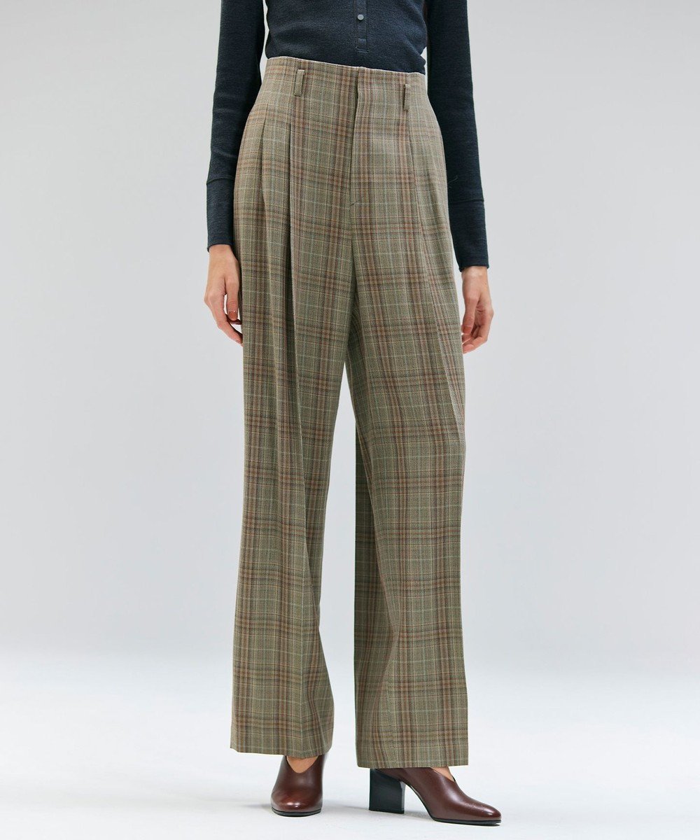 【ベイジ,/BEIGE,】のSELMA / チェックウールハイウエストタックパンツ 人気、トレンドファッション・服の通販 founy(ファニー) 　ファッション　Fashion　レディースファッション　Fashion for Women　パンツ　Pants & Trousers　クラシカル　Classical, Vintage-Inspired　ジャケット　Jacket, Outerwear　ストレート　Straight, Straight Cut　セットアップ　Set-Up, Coordinated Outfit　チェック　Check, Plaid, Tartan　ループ　Loop, Loop Knit　ロング　Long, Long-Length　A/W・秋冬　Autumn/Winter　 other-1|ID: prp329100004609381 ipo3291000000033066343