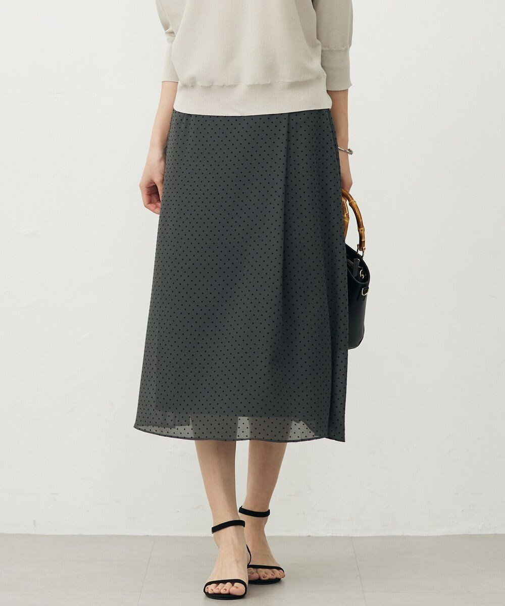 【ジェイ プレス/J.PRESS】の【洗える】ドットフロッキープリント フレア スカート 人気、トレンドファッション・服の通販 founy(ファニー) ファッション Fashion レディースファッション Fashion for Women スカート Skirts Aライン・フレアスカート A-Line & Flared Skirts シンプル Simple, Minimal ドット Polka Dot, Dot Pattern パイピング Piping, Trim Design フレア Flare, Flared フロント Front, Front Design ラップ Wrap, Wrap Design エレガント 上品 Elegant 夏 Summer 春 Spring S/S・春夏 SS, Spring/Summer, Warm Season 洗える Machine Washable 無地 Plain, Solid Color other-1|ID: prp329100004609691 ipo3291000000034230747