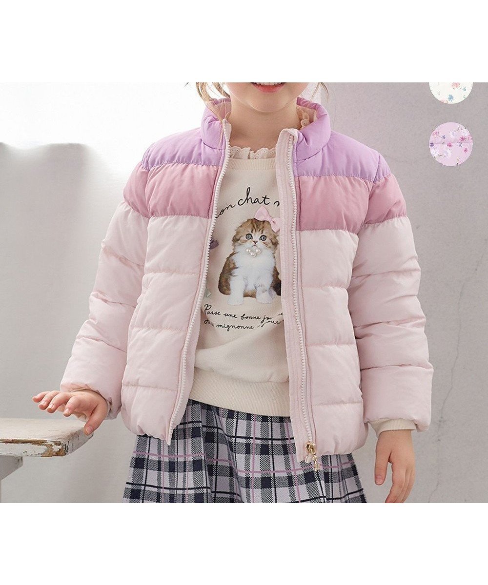 【エニファム/any FAM / KIDS】の【洗濯機OK】中綿 ガーリー コート インテリア・キッズ・メンズ・レディースファッション・服の通販 founy(ファニー) 　ファッション　Fashion　キッズファッション　Fashion for Kids　アウター　Coat Outerwear /Kids　洗える　Machine Washable　ガーリー　Girly, Feminine Style　ジャケット　Jacket, Outerwear　ダウン　Down, Puffer　ポケット　Pocket, Pocket Detail　A/W・秋冬　Autumn/Winter　再入荷　Restock / Back in Stock　ピンク系|ID: prp329100004609967 ipo3291000000032977452
