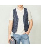【ジョセフ アブード/JOSEPH ABBOUD / MEN】の【軽い/洗える】スラブギマボーダーニットベスト ブルー系1|ID: prp329100004609971 ipo3291000000032977562