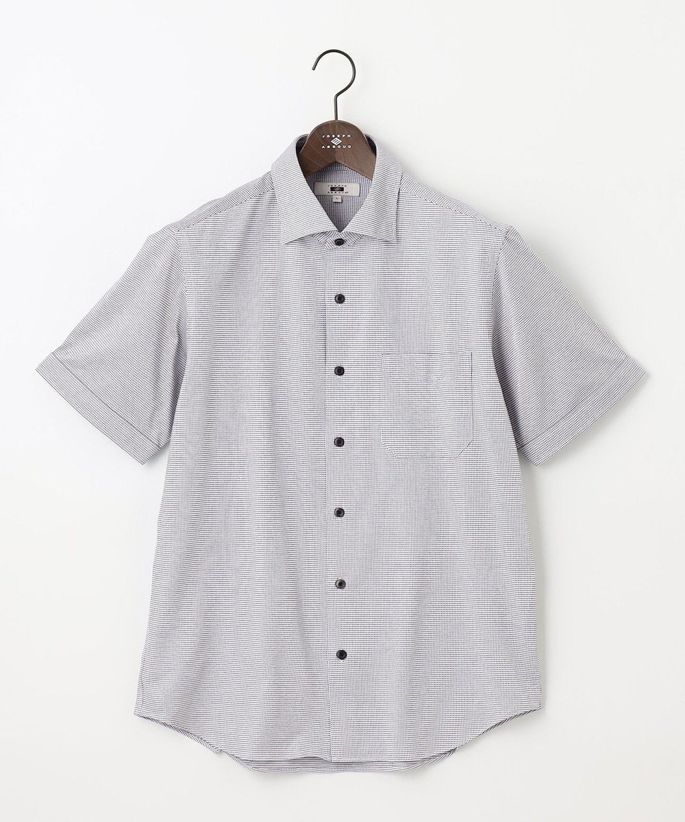 【ジョセフ アブード/JOSEPH ABBOUD / MEN】の【快適な着心地/イージーケア】コンパクトジャージースクエアジャガート 半袖 シャツ インテリア・キッズ・メンズ・レディースファッション・服の通販 founy(ファニー) 　ファッション　Fashion　メンズファッション　Fashion for Men　トップス・カットソー　Cut & Sew Tops　メンズシャツ　Shirts　ストレッチ　Stretch, Stretchy Fabric　エレガント 上品　Elegant　半袖　Short Sleeve, Half Sleeve　夏　Summer　春　Spring　S/S・春夏　SS, Spring/Summer, Warm Season　無地　Plain, Solid Color　羽織　Haori, Light Jacket　ダルブルー系7|ID: prp329100004609972 ipo3291000000032977584